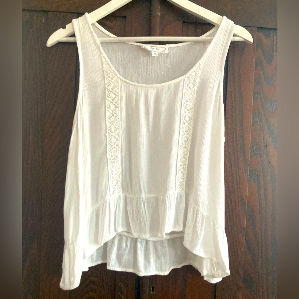 Hippie Rose Romantic Crochet Lace Boho Tank Blouse
